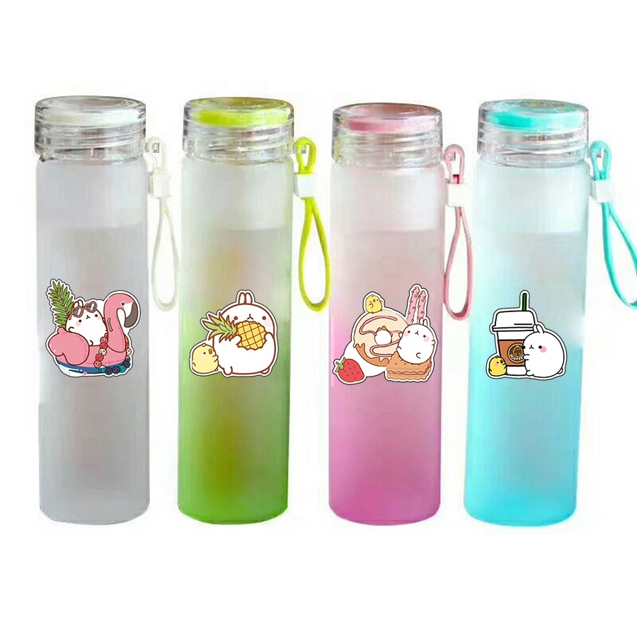 Bình nước màu loang molang BNML11 bình nước hologram thần tượng 500ml