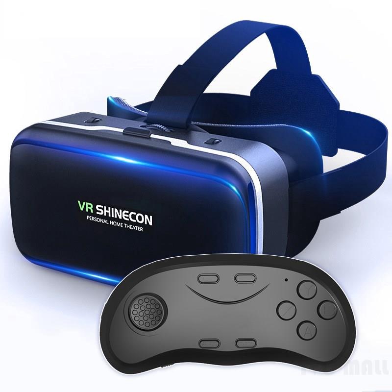 SHINECON VR Glasses Mobile Phone Virtual Reality G04 Wearing Game Smart 3D Digital Glasses + D01 Bluetooth Handle