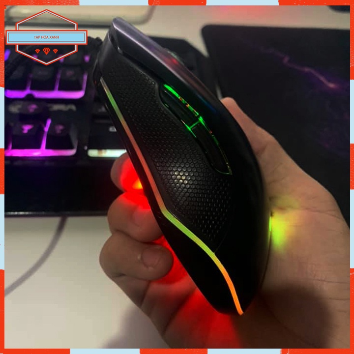 Chuột Máy Vi Tính Laptop Simetech X7 Có Dây Đèn Led RGB Chơi Game Mouse Pc Gaming