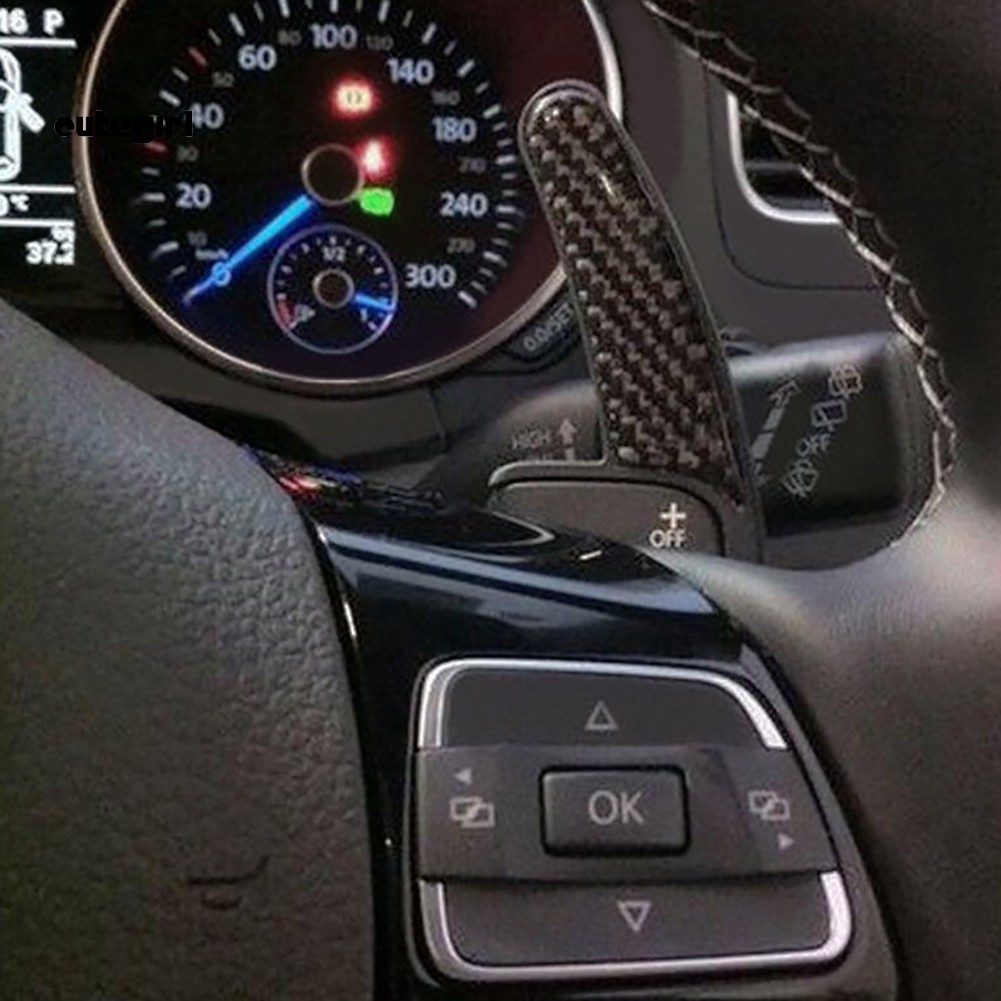 Bộ 2 vỏ bọc lẫy chuyển số bằng sợi carbon cho xe oto Golf 6 GTI R20 Cool R36 CC