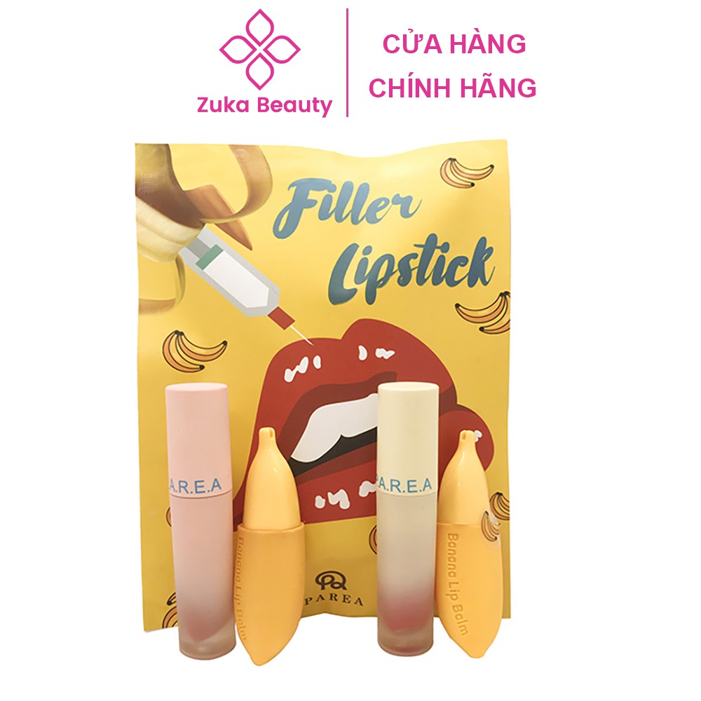 Son chuối Filler Lipstick 3 màu Zuka Beauty dưỡng môi căng dày khử thâm căng bóng