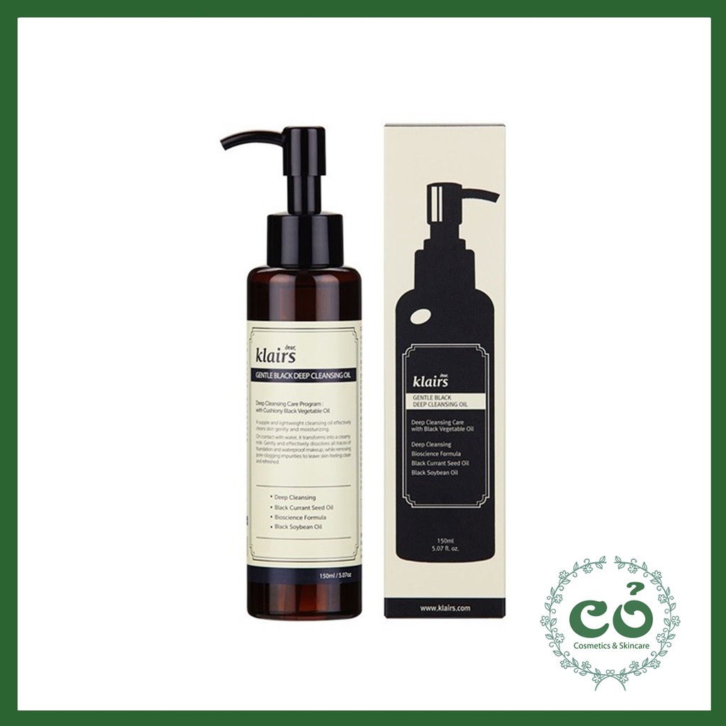 Dầu Tẩy Trang Klairs Gentle Black Deep Cleansing Oil 150ml