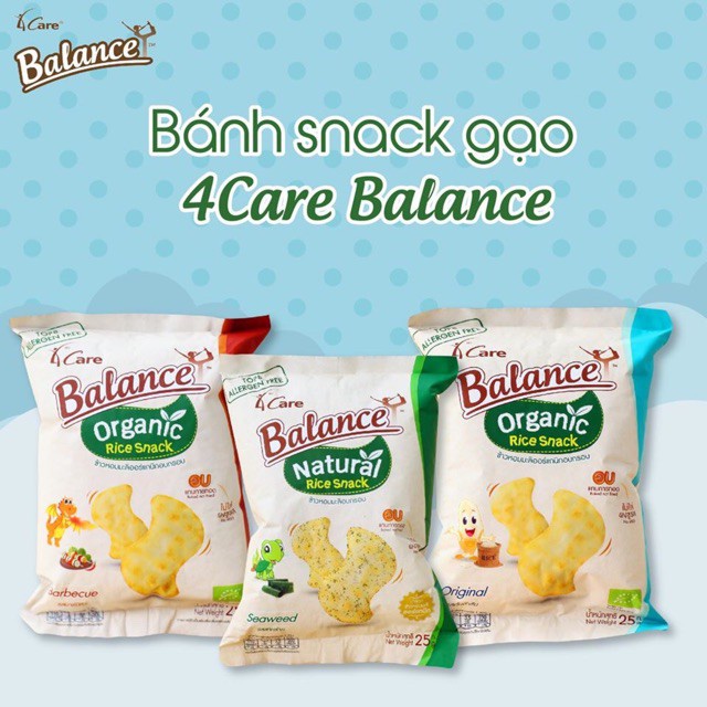 Bánh Snack Gạo Hữu Cơ 4Care Balance 25g