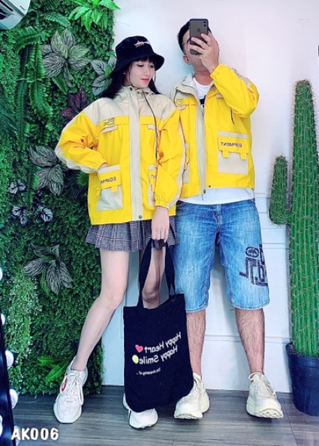 🌵 𝐓𝐡𝐞𝐔𝐥𝐳𝐳𝐚𝐧𝐠 🌵 006 Áo Khoác Kaki Vàng-Kem 2 Lớp Cao Cấp. Bomber Jacket Unisex Bán Sỉ | BigBuy360 - bigbuy360.vn