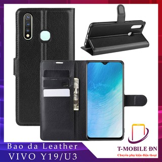 Bao da Vivo Y19 1915 cao cấp có nắp gập và chống xem phim