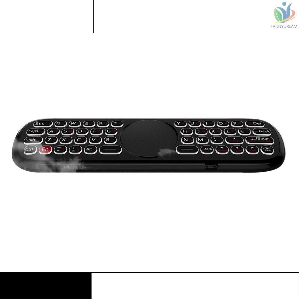 Chuột bay kiêm bàn phím mini không dây Wechip W2 Pro điều khiển từ xa bằng giọng nói 2.4G có mic cho Androi