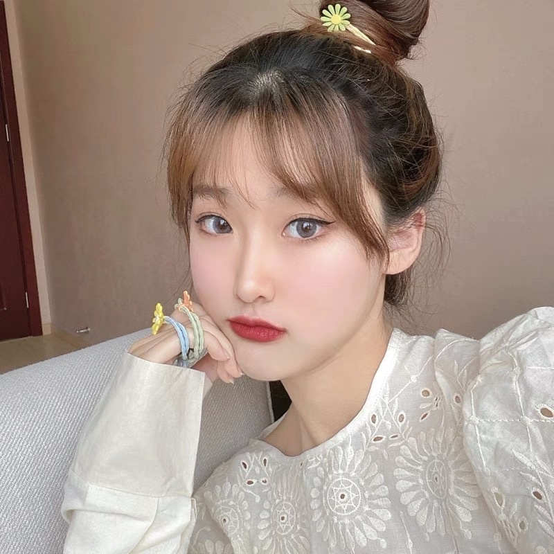 Dây Buộc Tóc Họa Tiết Hoa Acrylic Thời Trang Hàn Quốc Cho Nữ