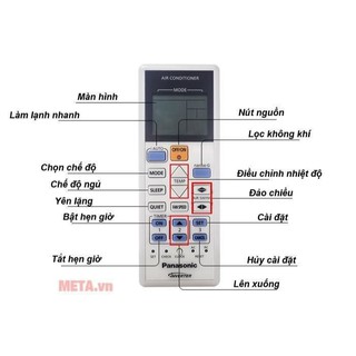 Điều khiển điều hòa Panasoni inveter - Khiển to đẹp