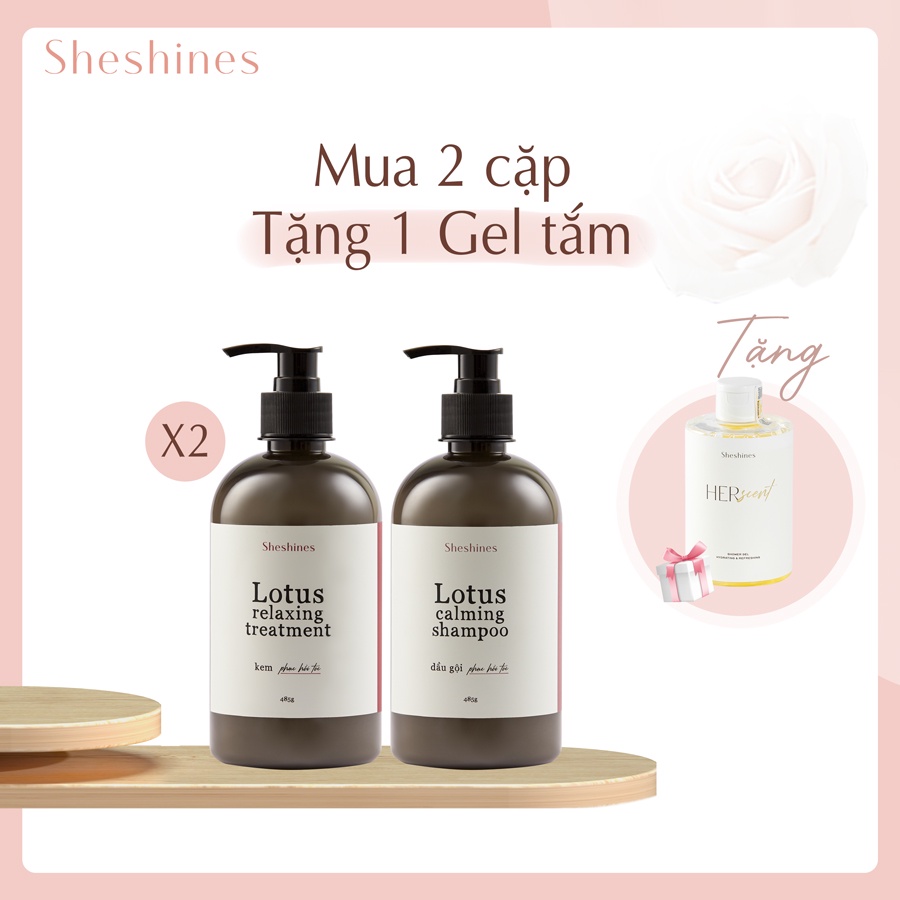 Cặp Dầu Gội -Kem Xả Lotus Sheshines | BigBuy360 - bigbuy360.vn