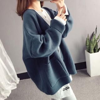 Áo cardigan len, áo cardigan khoác ngoài chất len dày dặn phong cách Hàn Quốc
