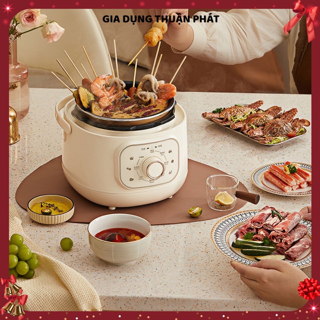 Nồi áp suất đa năng Bear YLB-A20U1, dung tích 2.0 L, nấu cháo, ninh hầm, nấu chè