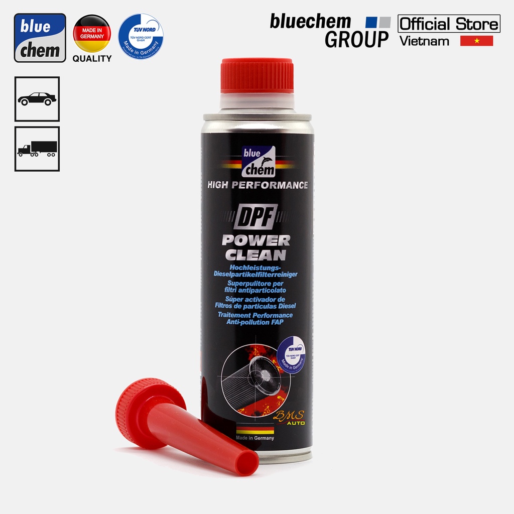 Dung dịch Bluechem Vệ sinh Bộ lọc muội than Diesel (DPF Power Clean) 300ml