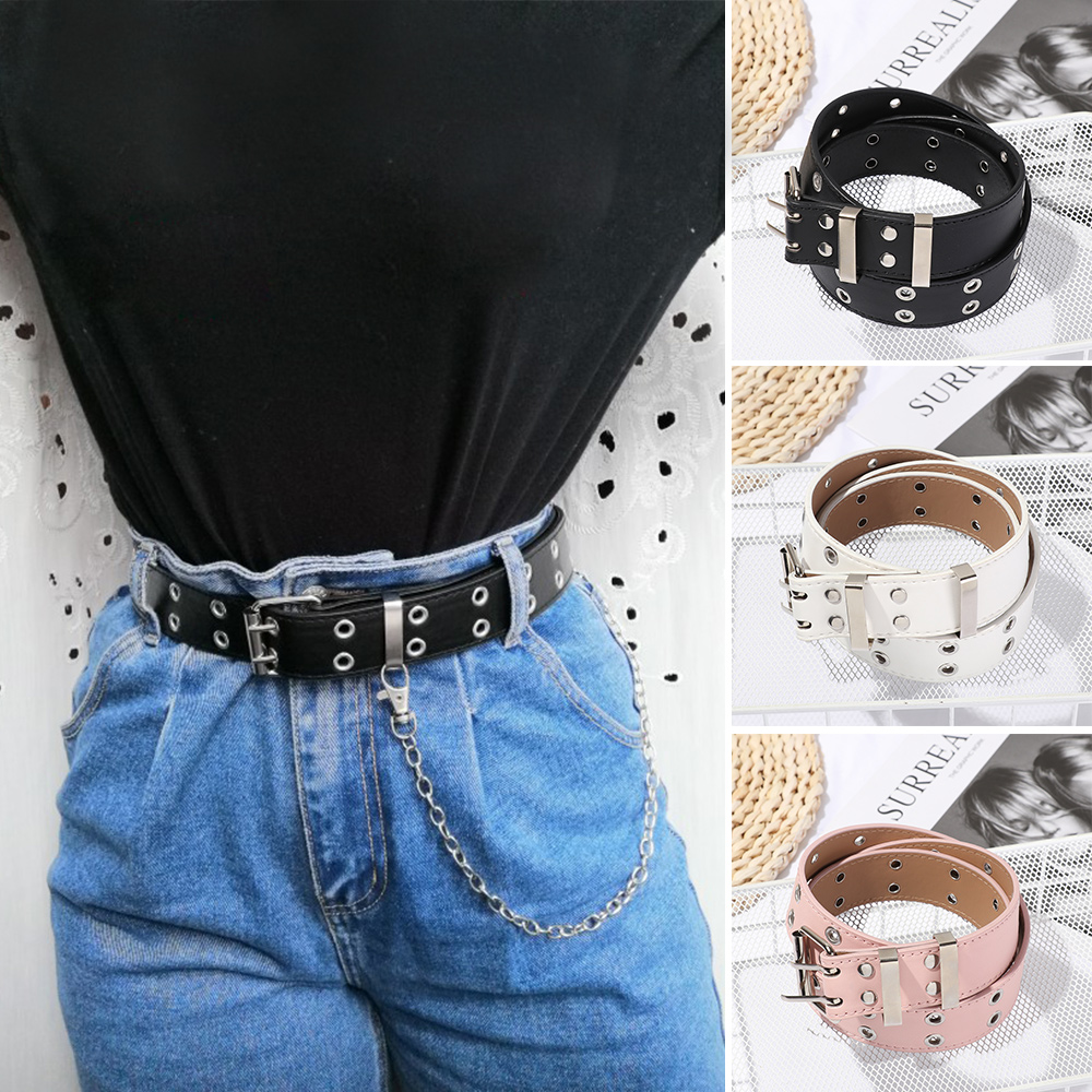 Thắt Lưng Da Pu Khóa Kim Loại Nhiều Màu Tùy Chọn Thời Trang Nữ