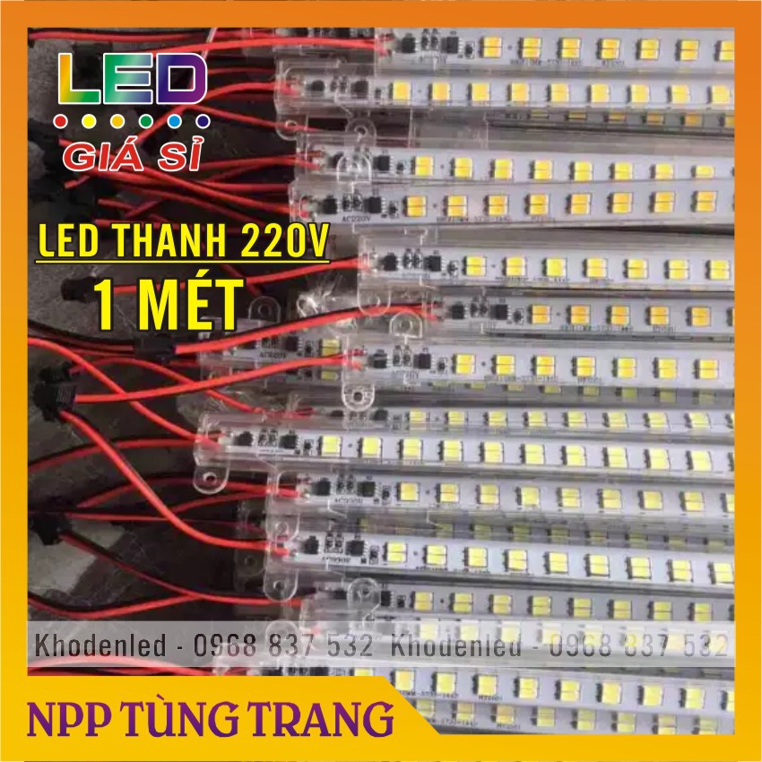 Đèn Led thanh 220v - 144 mắt led dài 1 mét siêu sáng