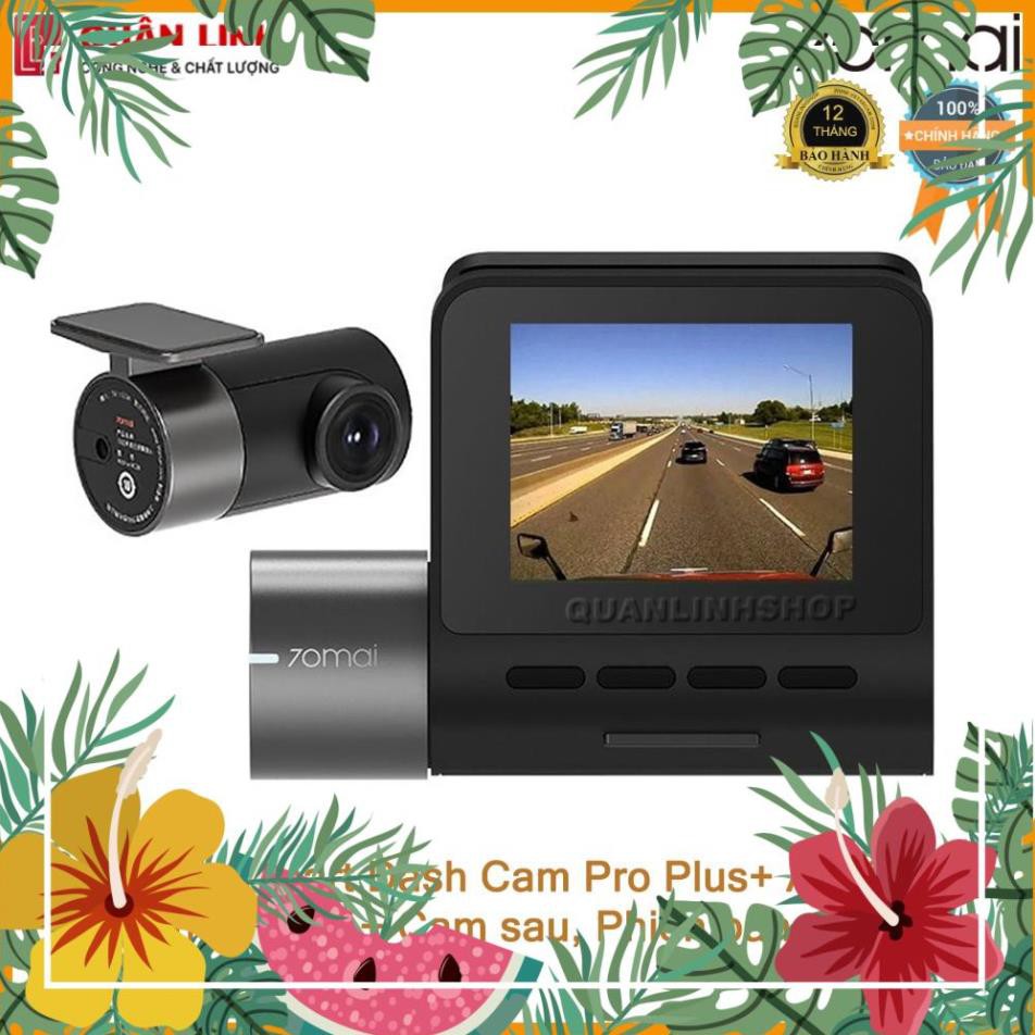 Camera hành trình 70mai Dash Cam Pro Plus+ A500S Quốc tế. Tích hợp sẵn GPS + cam sau - Bảo hành 12 tháng