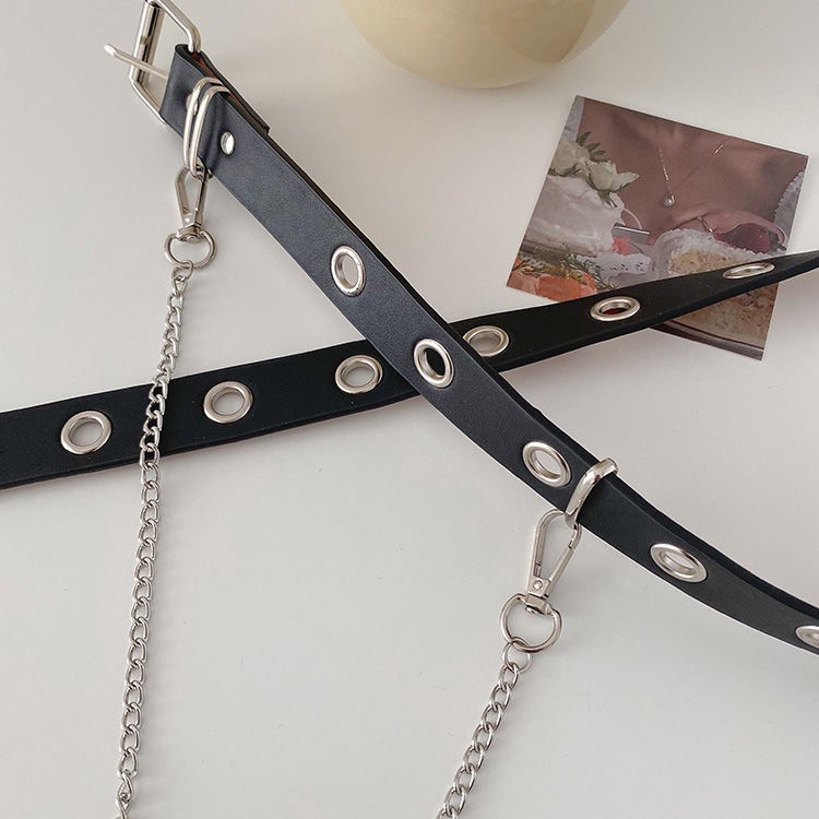 Thắt Lưng Phối Hai Hàng Nút Phong Cách Hiphop Cá Tính