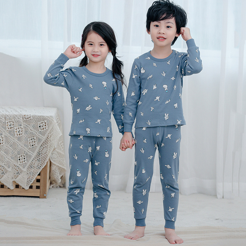 Set Đồ Bộ Dài Tay Họa Tiết Hoạt Hình Đáng Yêu Dành Cho Các Bé