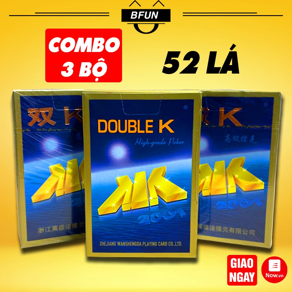 Bài Tây Giấy DOUBLE K - Bài 52 Lá Giấy Đẹp - Đồ Chơi Trẻ Em BFUN