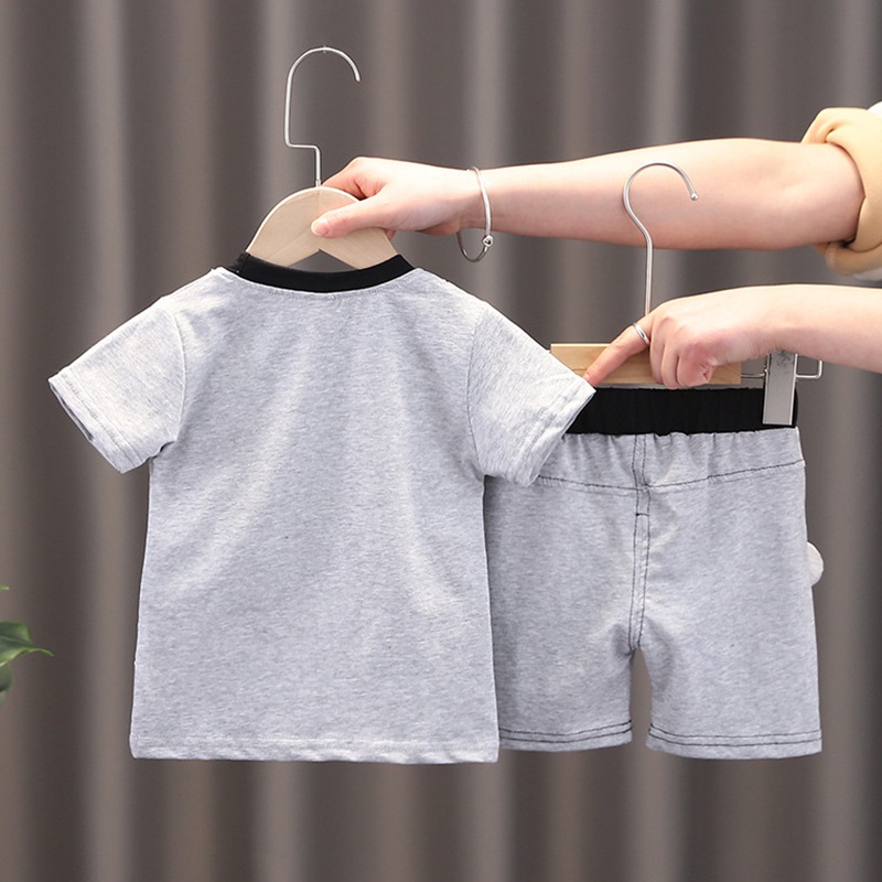 Set áo thun tay ngắn &amp; quần short in hình chuột mickey cho bé trai 1-5 tuổi