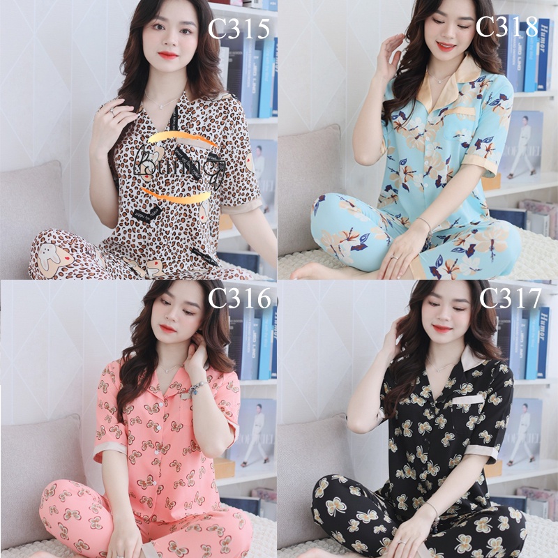 {BUNNY} ĐỒ BỘ NỮ MẶC Ở NHÀ, BỘ QUẦN ÁO NỮ MẶC NHÀ PIRAMA HỌA TIẾT NGỘ NGHĨNH