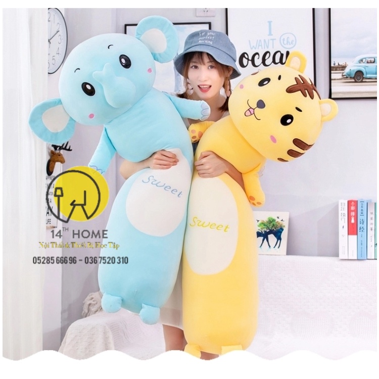 GẤU BÔNG GỐI ÔM Hình Thú Nhồi Bông Dễ Thương -Nỉ nhung cao cấp - mẫu mới