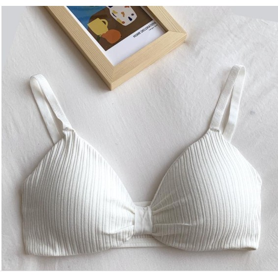 Áo ngực vải cotton không gọng kiểu hàn quốc sexy nâng đẩy ngực cao cấp AOLOT16