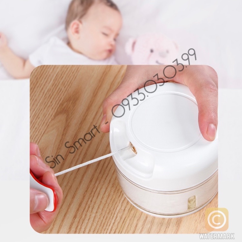 Máy xay tỏi ớt xoay ớt tỏi máy xay Mini Food Chopper đa năng cao cấp mẫu mới