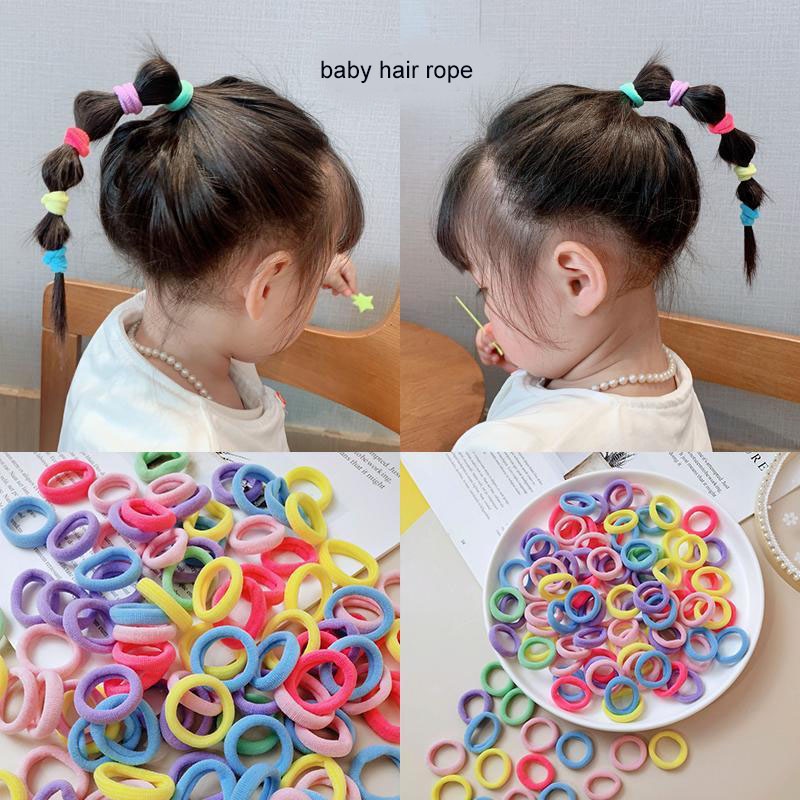 Dây Cột Tóc Co Giãn Cao Phong Cách Hàn Quốc Dễ Thương Kèm Hộp Đựng Cho Bé