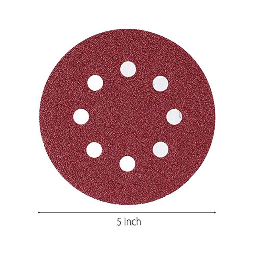 Giấy Nhám Đánh Bóng 40-1000 Grits 5-Inch Có Móc Và Vòng Đệm