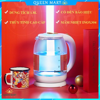 Ấm siêu tốc thủy tinh 1,8 lít – ấm đun nước siêu tốc changhong – q013