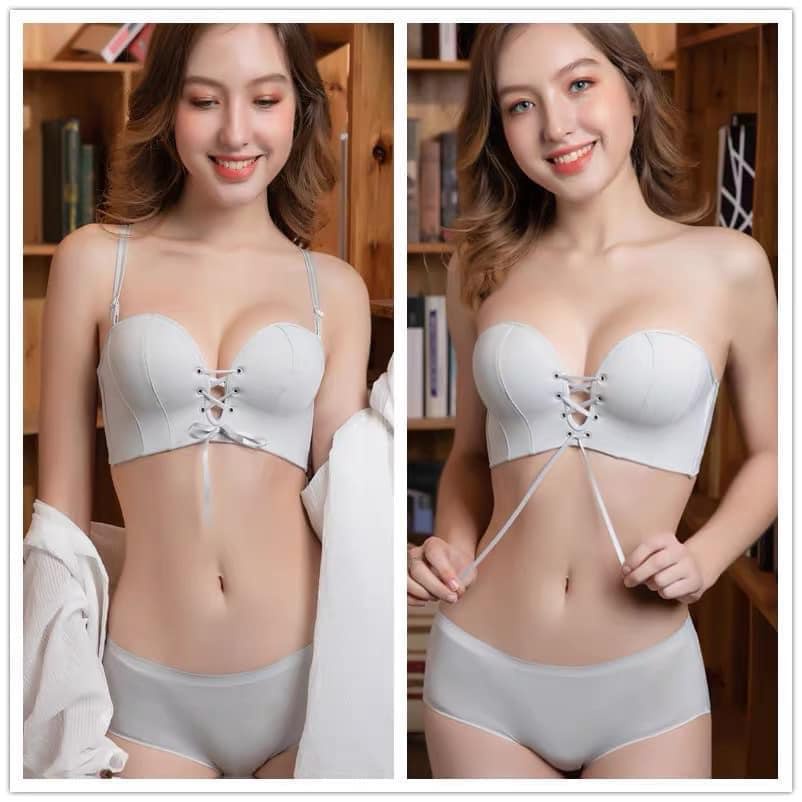 Áo lót cup ngực không dây mút dày nâng ngực có viền chống tụt (MS-08)