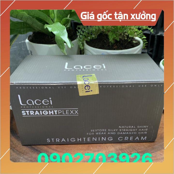 [TẬN GỐC ] kem duỗi tóc phục hồi hư tổn LACIE -STRAIGHT PLEXX đen 1000m *2 giúp tóc thẳng bóng mượt ,mùi thơm hươ g cafe