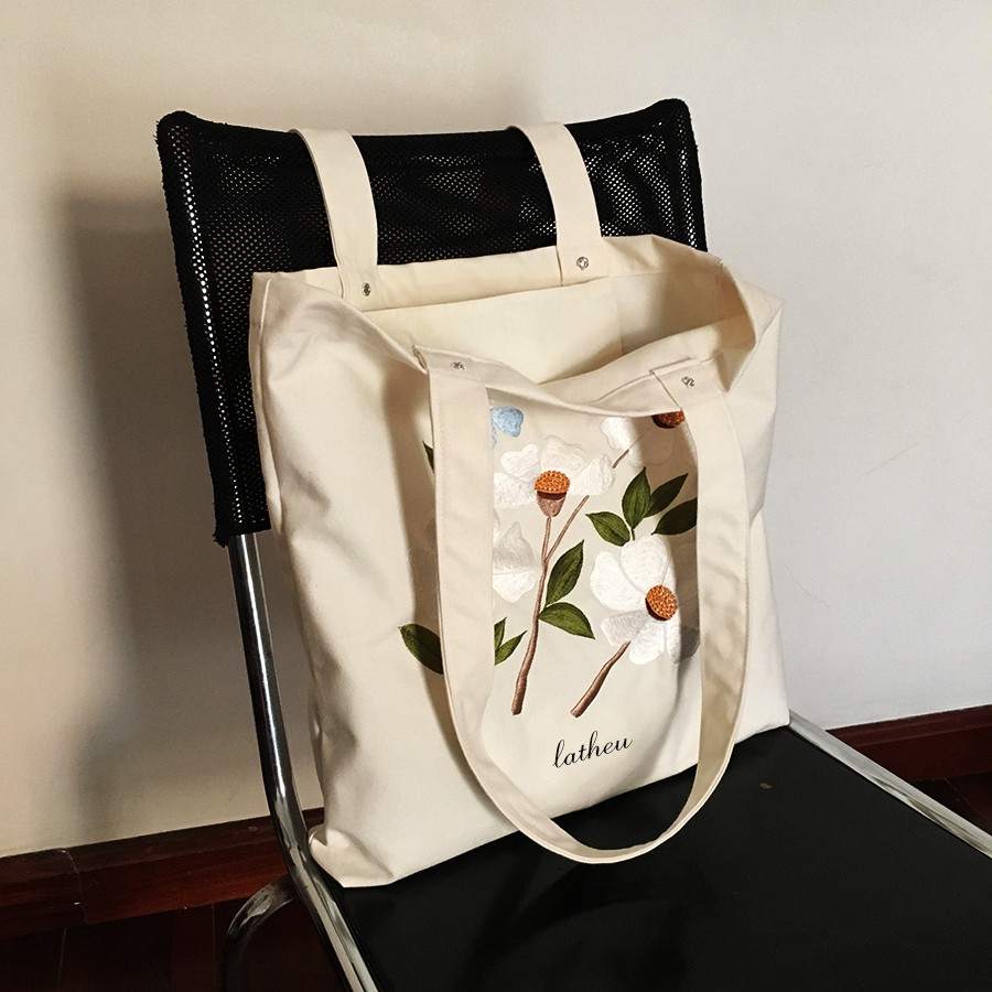 Túi tote canvas, túi vải Hoa Cúc