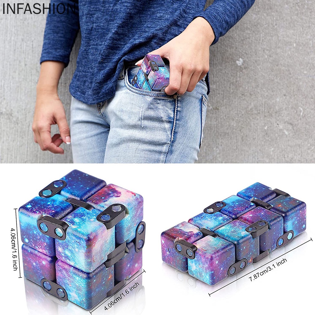 Đồ Chơi Khối Lập Phương Vô Cực Bằng Nhựa Giúp Giảm Căng Thẳng