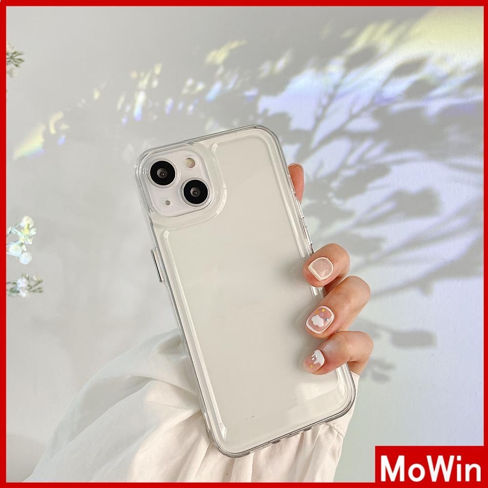 Ốp điện thoại silicone mềm trong suốt HD nút mạ dày chống va đập thích hợp cho iPhone 13 Pro Max 12 Pro Max 11 7 Plus