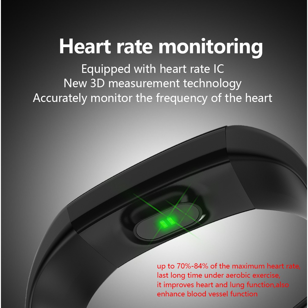 Đồng hồ thông minh đo sức khỏe Tuxedo F07, hiển thị nội dung tin nhắn, đồng hồ, báo thức..
