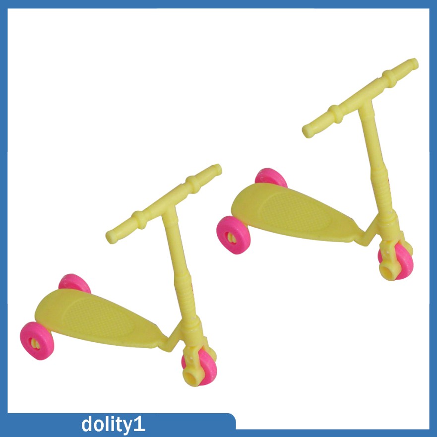 Set 2 Xe Scooter Đồ Chơi Cho Búp Bê Màu Sắc Ngẫu Nhiên