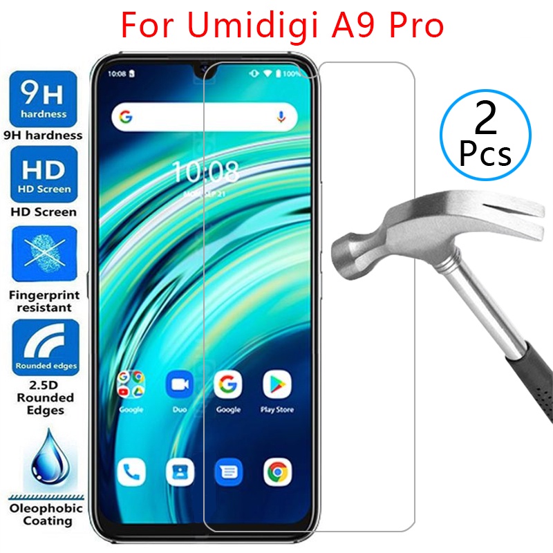 Ốp Điện Thoại Mặt Kính Cường Lực Bảo Vệ 360 Độ Cho Umidigi A9 Pro Umi Digi a 9 9a A9pro 9apro 6.3