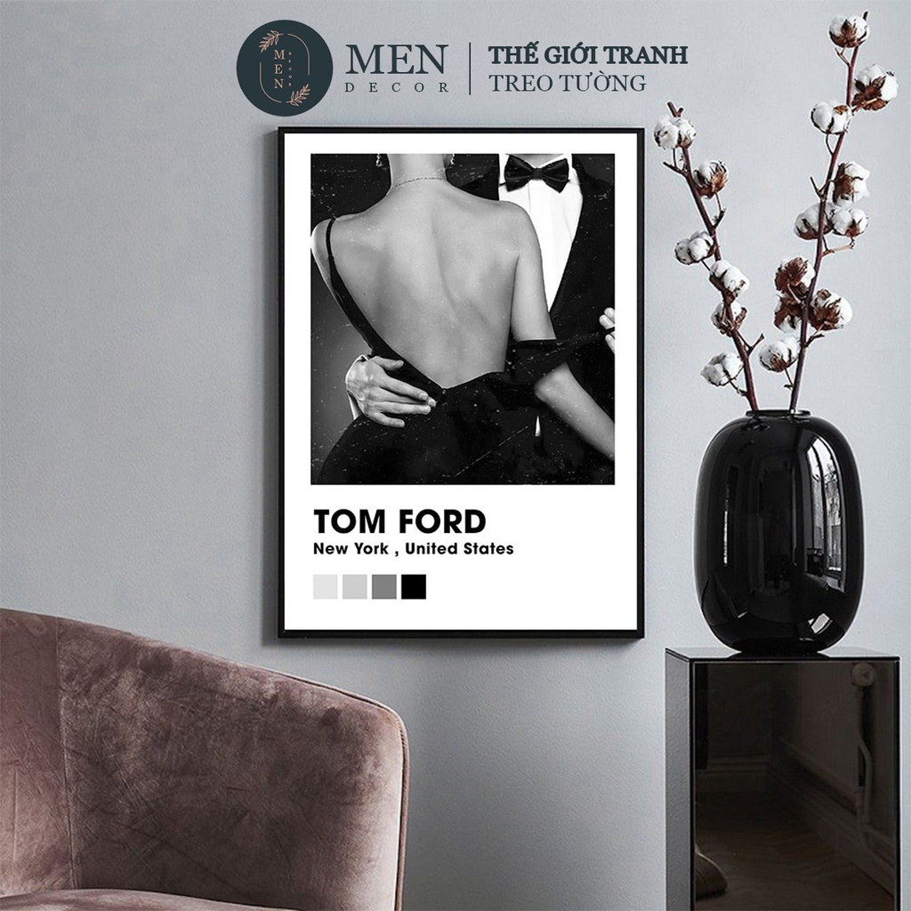 Tranh treo tường canvas thương hiệu thời trang 02 cho phòng khách ngủ - MEN DECOR
