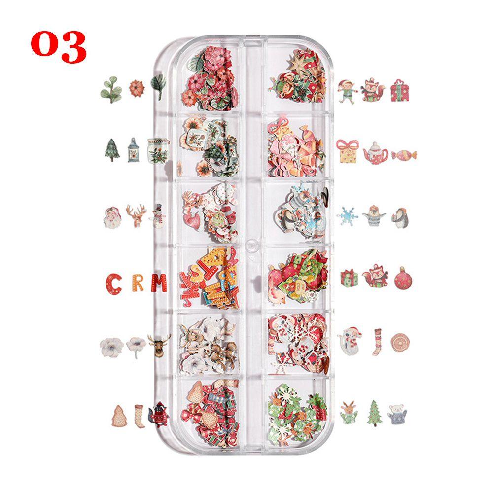 Bột Kim Tuyến Lấp Lánh Hình Người Tuyết / Cây Thông / Kẹo Trang Trí Móng Nghệ