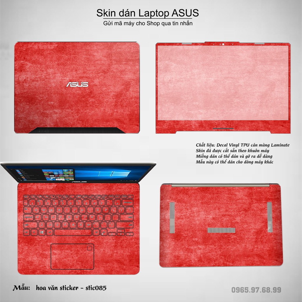 Skin dán Laptop Asus in hình Hoa văn sticker _nhiều mẫu 14 (inbox mã máy cho Shop)