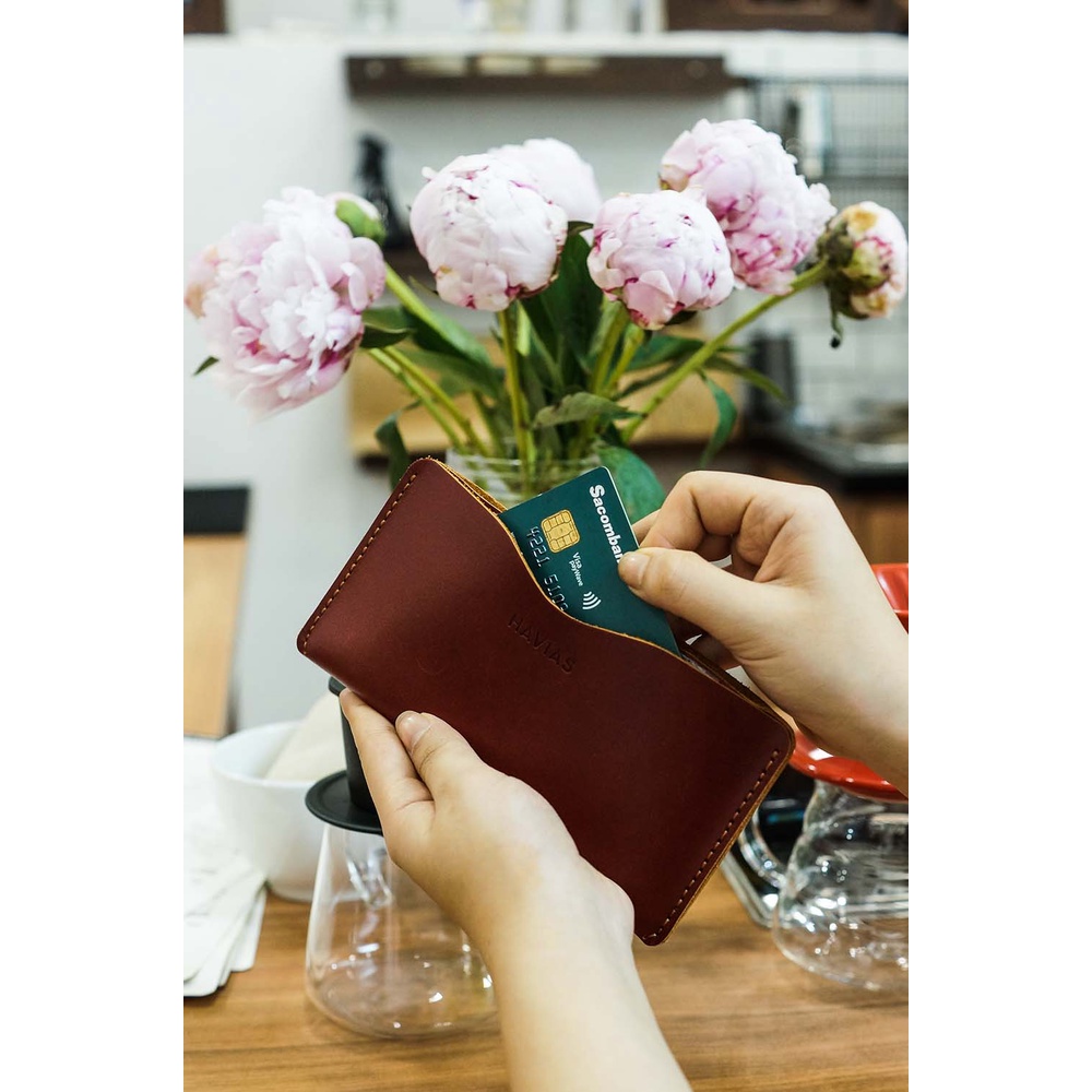 Ví Da Opmo Handcrafted Wallet HAVIAS Đỏ