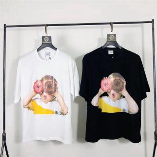 ADLV Áo Thun Tay Ngắn In Hình Bánh Donut Thời Trang Cho Cặp Đôi