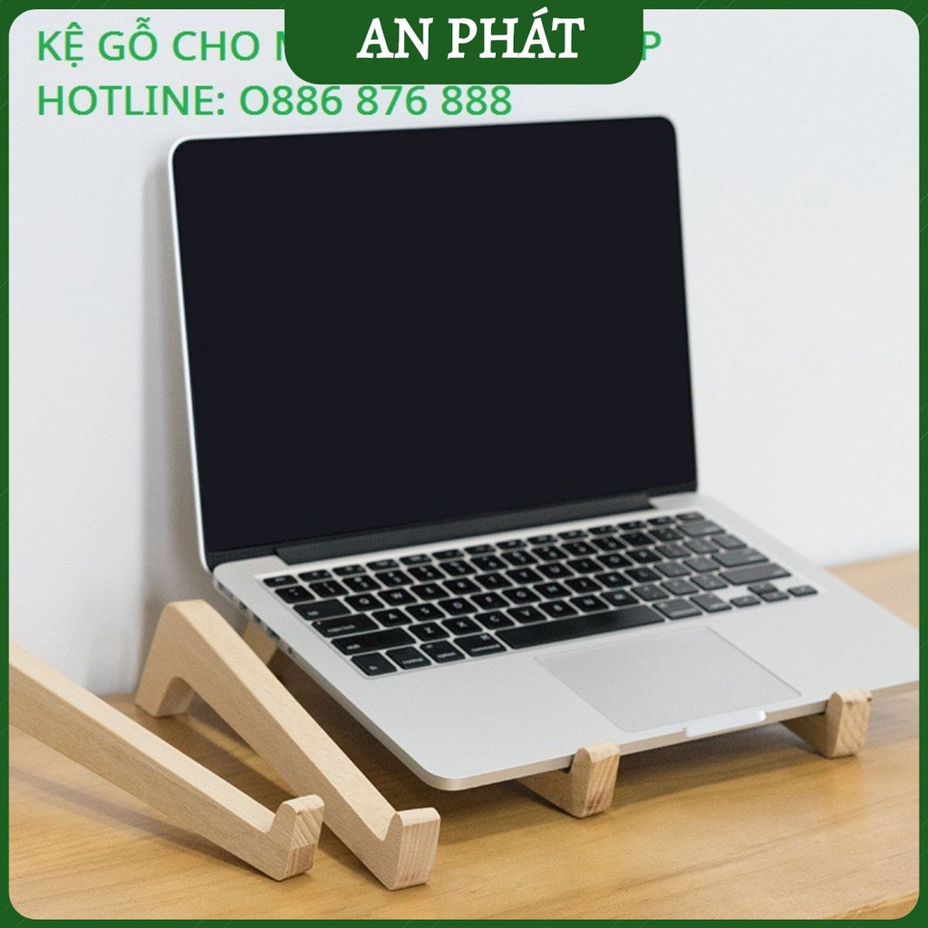 ❤️ Kệ laptop, Giá đỡ Macbook ❤️ làm bằng gỗ thông tự nhiên bền đẹp, mang đi thoải mái