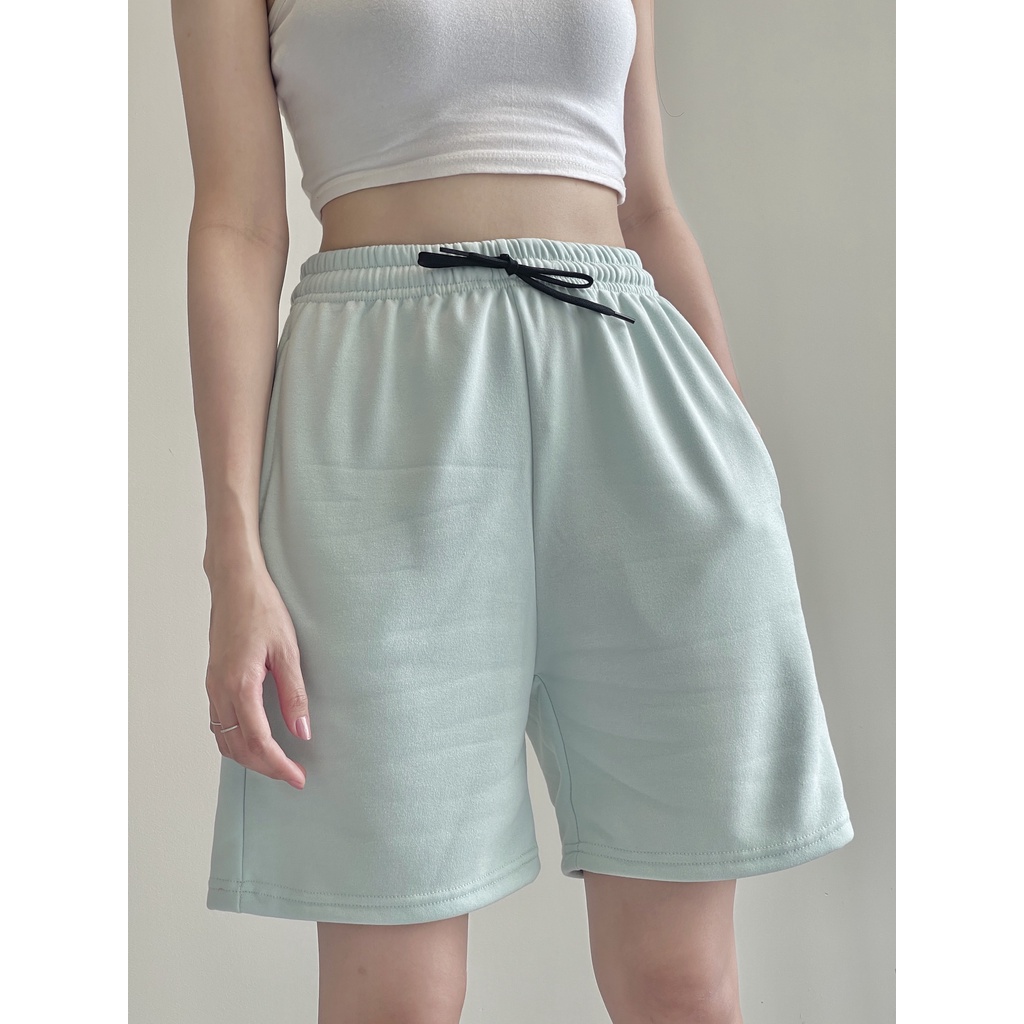 Quần Short đùi lửng trơn BASIC unisex nam nữ (Ảnh thật/Có sẵn)