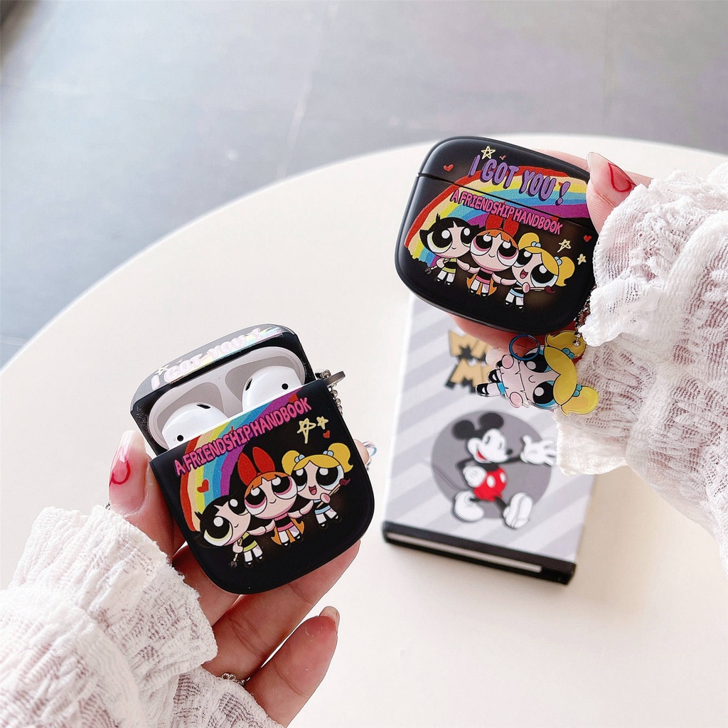 Vỏ Bảo Vệ Hộp Sạc Tai Nghe AirPods3 2021 3 Hình Oval Màu Cầu Vồng Dễ Thương