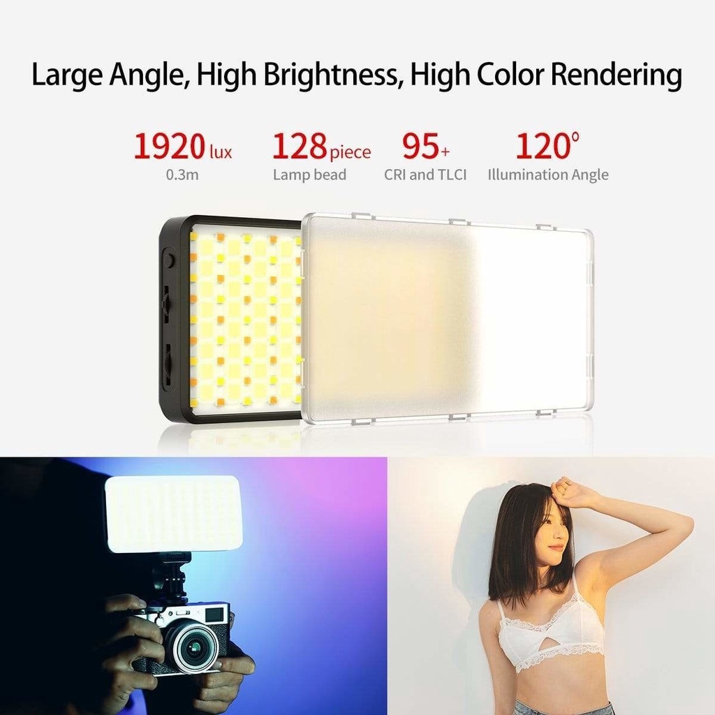 Đèn led mini cho điện thoại, máy ảnh, máy quay phim Ulanzi VIJIM VL196 Led RGB