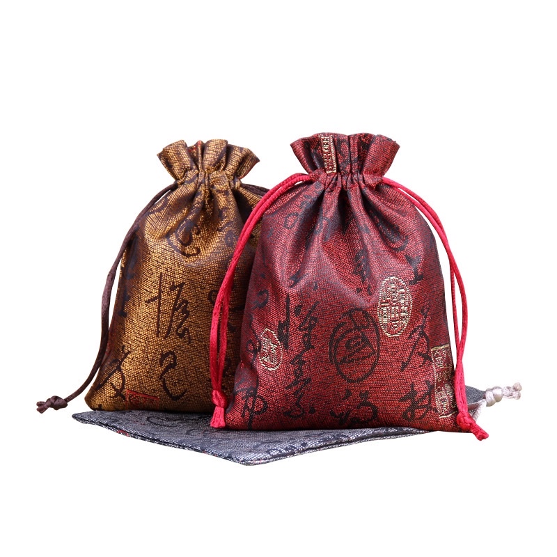 Túi Gấm Thư Pháp Đỏ 10x13cm hàng loại 1