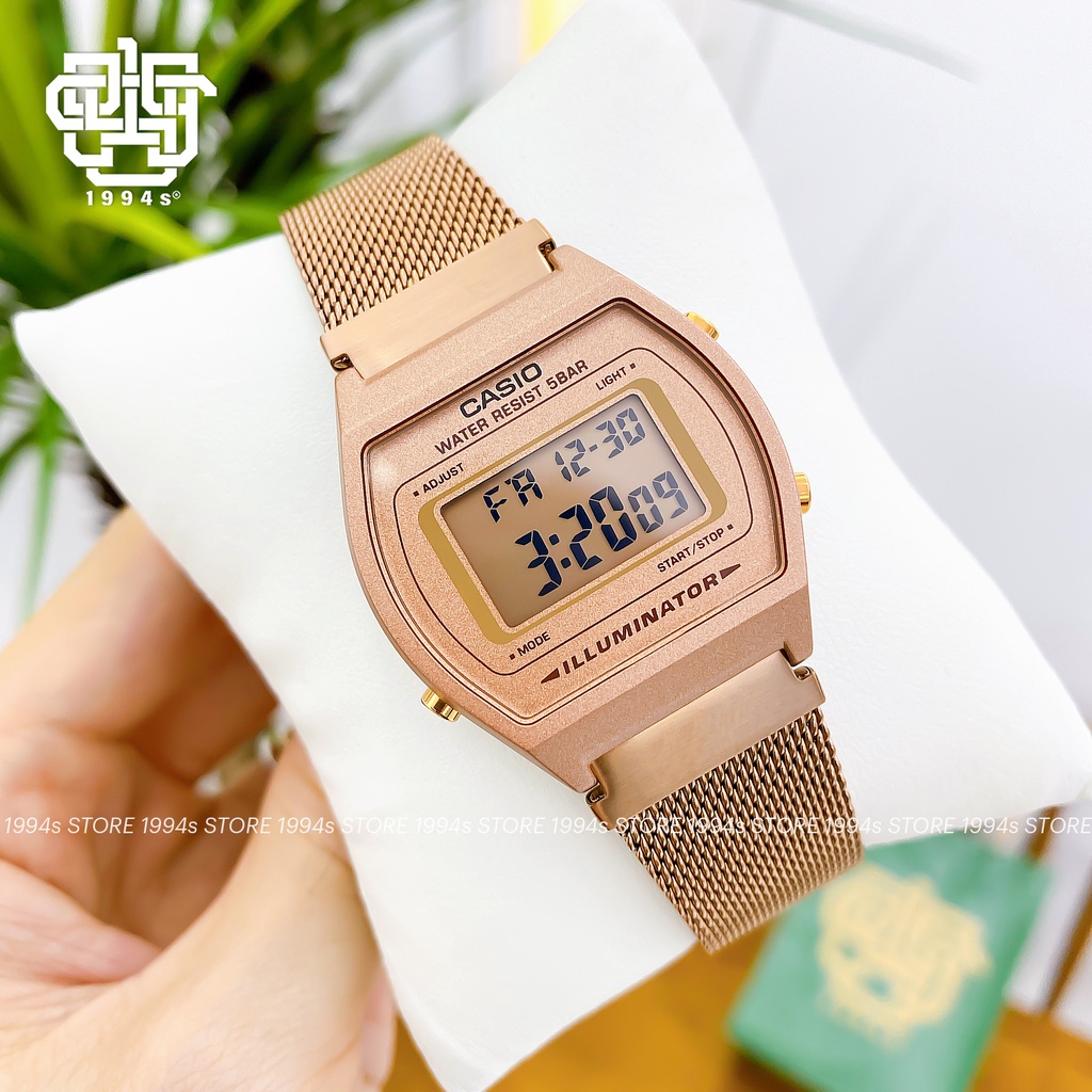 Đồng hồ nữ Casio B640 / B640WMR-5A dây thép chính hãng