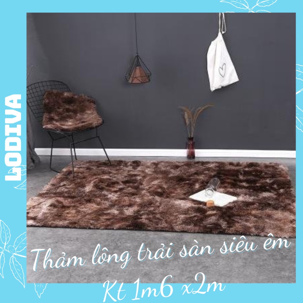 Thảm lông trải sàn phòng ngủ 1m6x2m giá rẻ LODIVA TLTS01